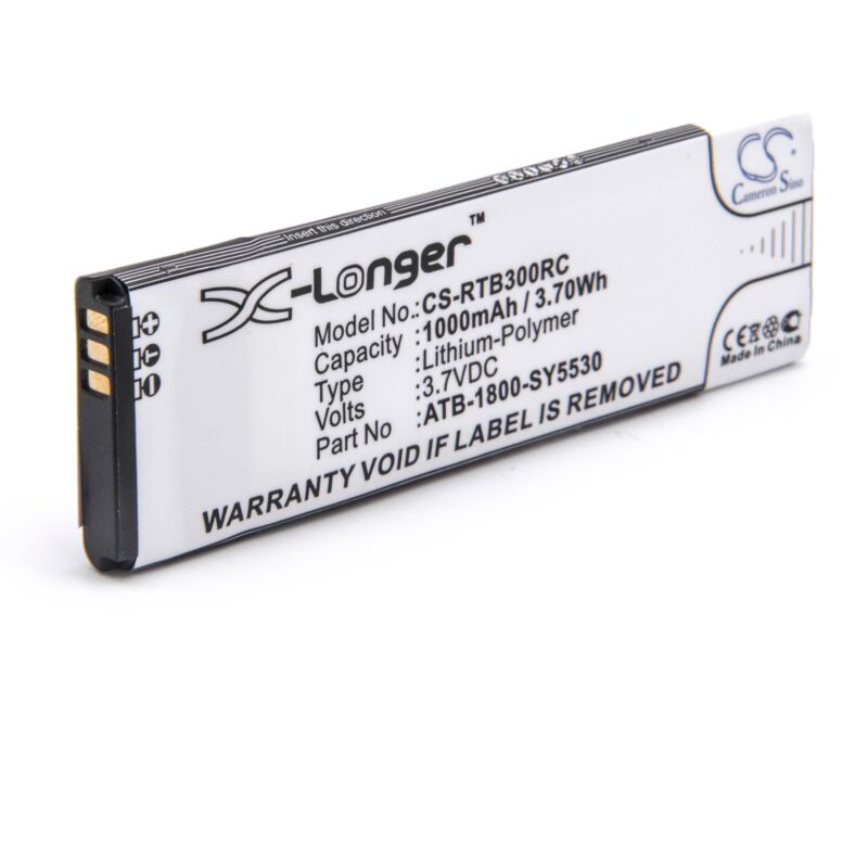 Vhbw - Li-Polymère batterie 1000mAh (3.7V) pour télécommande Remote Control rti T2i, T2X, T3X