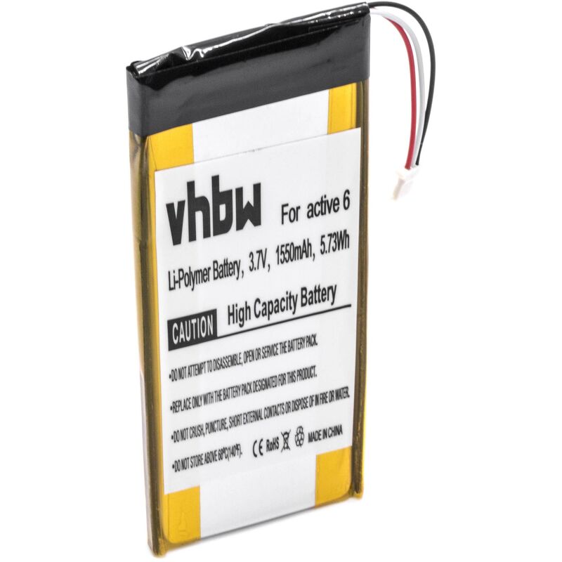 Batterie remplacement pour Becker 334432602678, SR3840100 pour gps, appareil de navigation (1550mAh, 3,7V, Li-polymère) - Vhbw