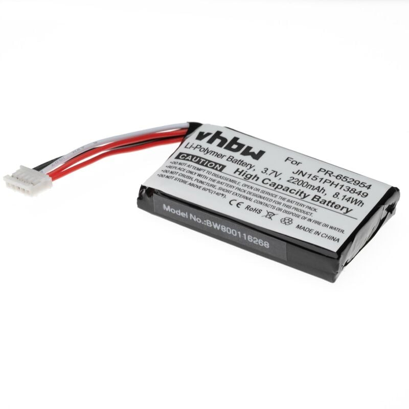 vhbw Li-Polymère batterie 2200mAh (3.7V) pour haut-parleurs enceintes JBL Flip 2, Flip II