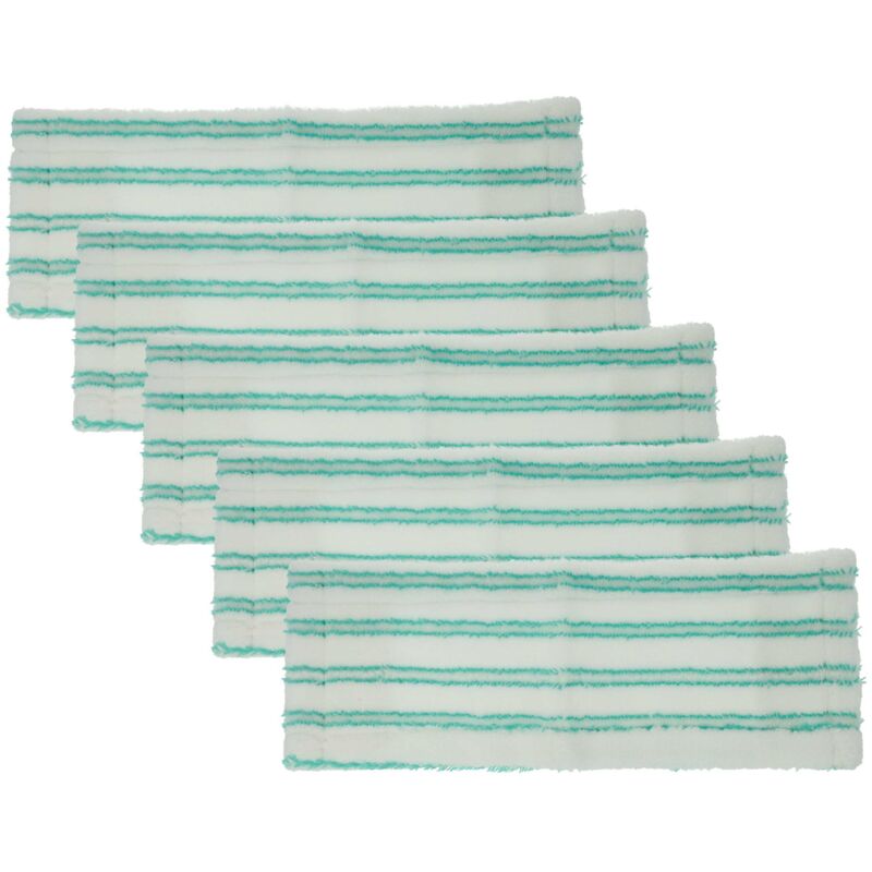 5x Lingettes de nettoyage microfibre remplacement pour Leifheit 57501-2 pour laveur de sol - Vhbw