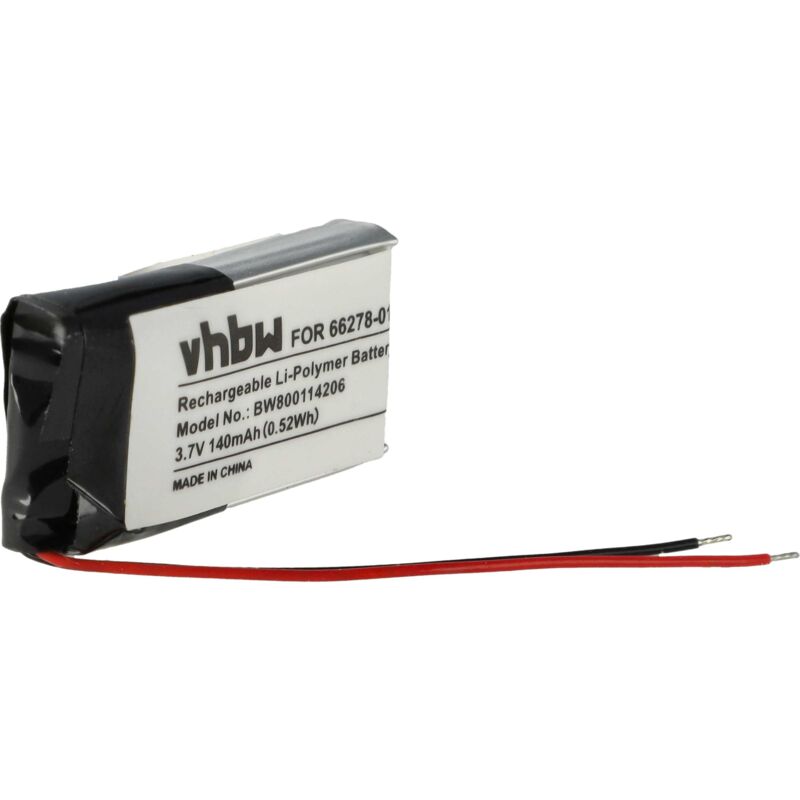 

litio polímero batería 140mAh (3.7V) para auriculares inalámbricos como Plantronics 66278-01, 79879-01 - Vhbw