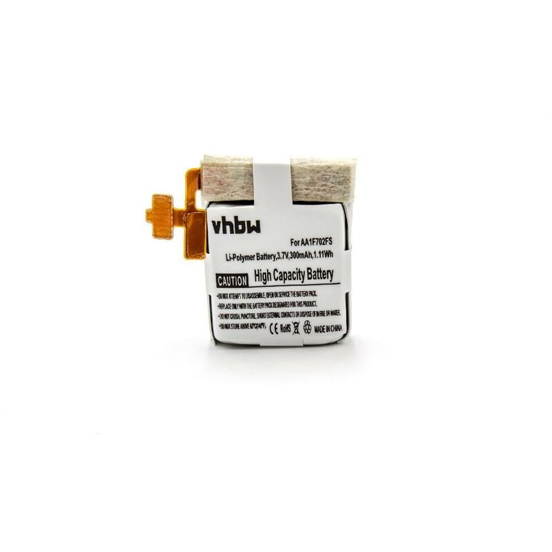 

litio polímero batería 300mAh (3.7V) para smartwatch reloj pulsera de fitness de actividad como Samsung EB-BR382FBE - Vhbw