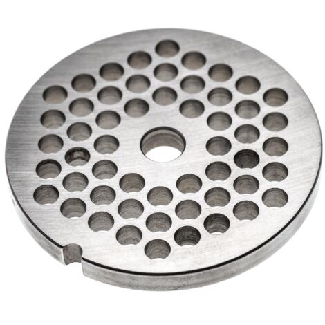 vhbw Lochscheibe Gr. 32 für Fleischwolf - Lochdurchmesser 8mm, 13,4mm Bohrung, Edelstahl