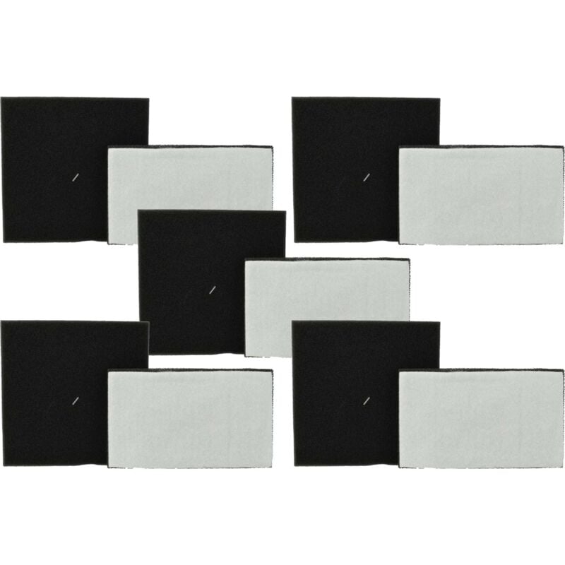 Vhbw - Lot de 10 filtres remplacement pour Philips XV1220, CP0789 pour aspirateur - filtre d'échappement, insert en mousse