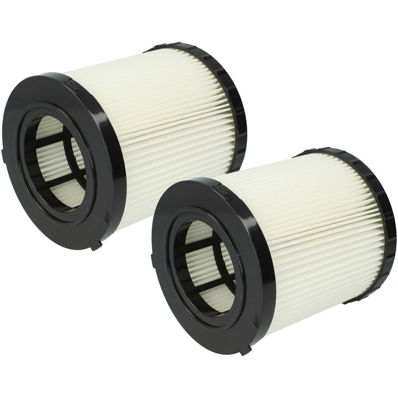 Vhbw - Lot de 2x filtres à cartouche compatible avec Dewalt DCV581h, DCV584l, DCV580h, DCV582, DCV580, DCV581 aspirateur - Filtre plissé