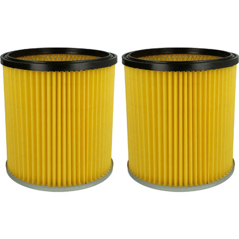 vhbw Lot de 2x filtres à cartouche compatible avec Kärcher NT 351, NT 301 (1.722-121.0) aspirateur - Filtre plissé, papier