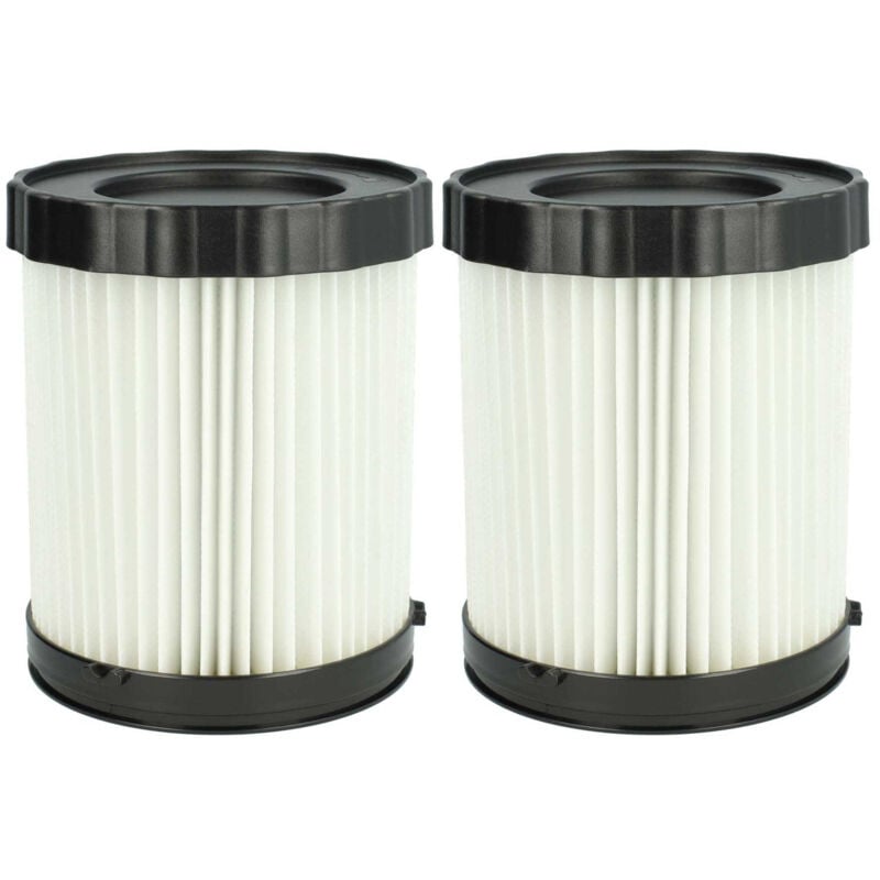 Vhbw - Lot de 2x filtres à cartouche compatible avec Bosch gas 18V-10 l aspirateur à sec ou humide - Filtre plissé, papier / plastique, blanc