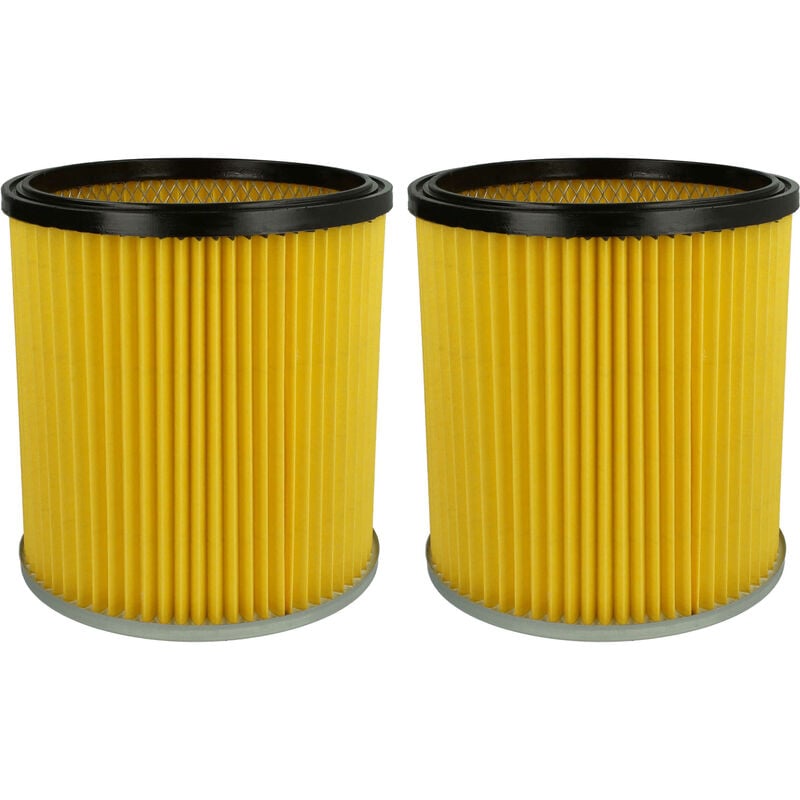 Vhbw - Lot de 2x filtres à cartouche compatible avec Dewalt dw 560, dw 790 Typ 1 aspirateur - Filtre plissé, papier