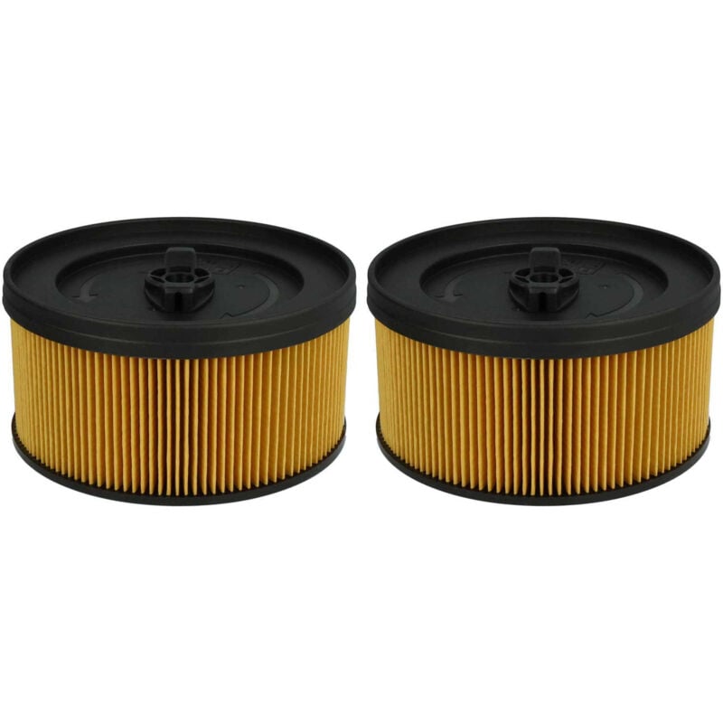 Vhbw - Lot de 2x filtres à cartouche compatible avec Kärcher wd 5.200 mp, wd 5.220 mp, wd 5.260, wd 5.270 aspirateur à sec ou humide - Filtre plissé