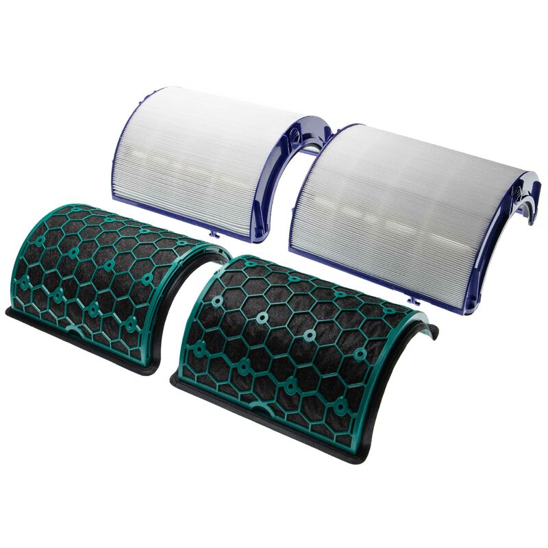vhbw 2 Filtres compatible avec Dyson Cool TP07, TP08, TP7A purificateur d'air - filtre HEPA, filtre à charbon actif