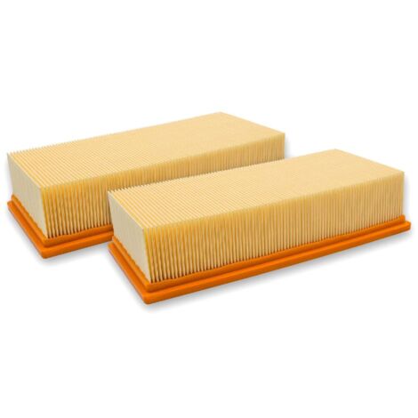 vhbw Lot de 2x filtres plissé plat remplacement pour Kärcher 6.904-095.0, 6.907-276.0, 6.907-277.0 pour aspirateur - Élément filtrant