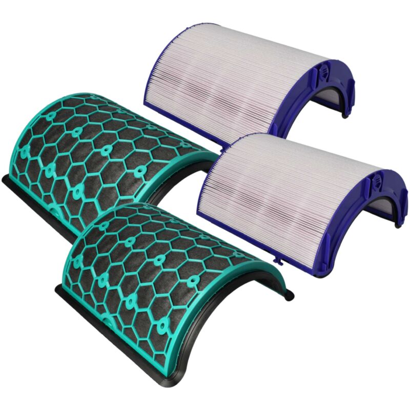 vhbw 2 Filtres compatible avec Dyson Cool Formaldehyde TP09 purificateur d'air - filtre HEPA, filtre à charbon actif