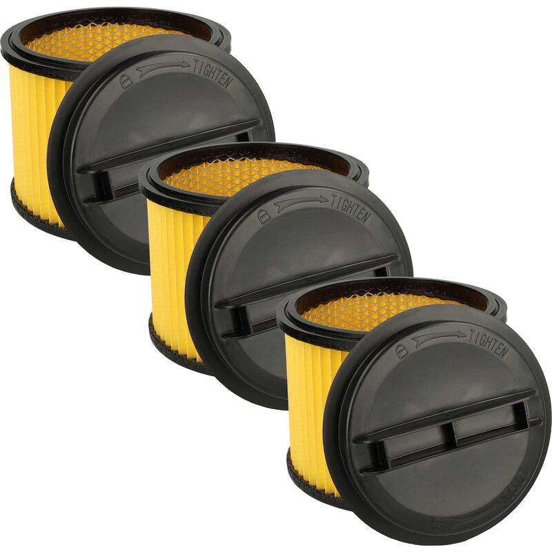 Vhbw - Lot de 3x filtres à cartouche compatible avec Einhell rt-vc 1600 e, rt-vc 1630 sa, te-vc 1820, te-vc 2230 sa, te-vc 1925 sa aspirateur