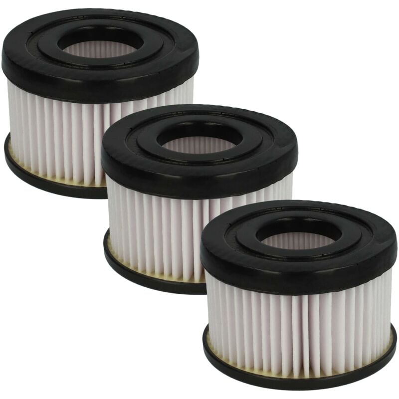 Vhbw - Lot de 3x filtres à cartouche compatible avec Rowenta Air Force Flex 760 RH9572, RH9571 aspirateur - Filtre plissé, plastique / papier
