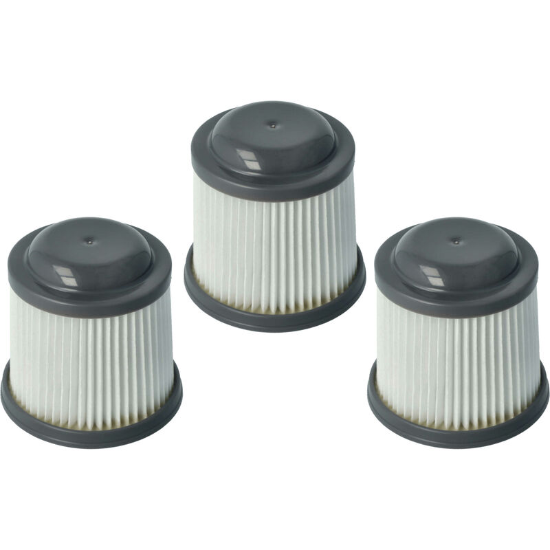 Vhbw - Lot de 3x filtres à cartouche compatible avec Black & Decker Dustbuster Pivot PV9625, PV9625N aspirateur - Filtre plissé