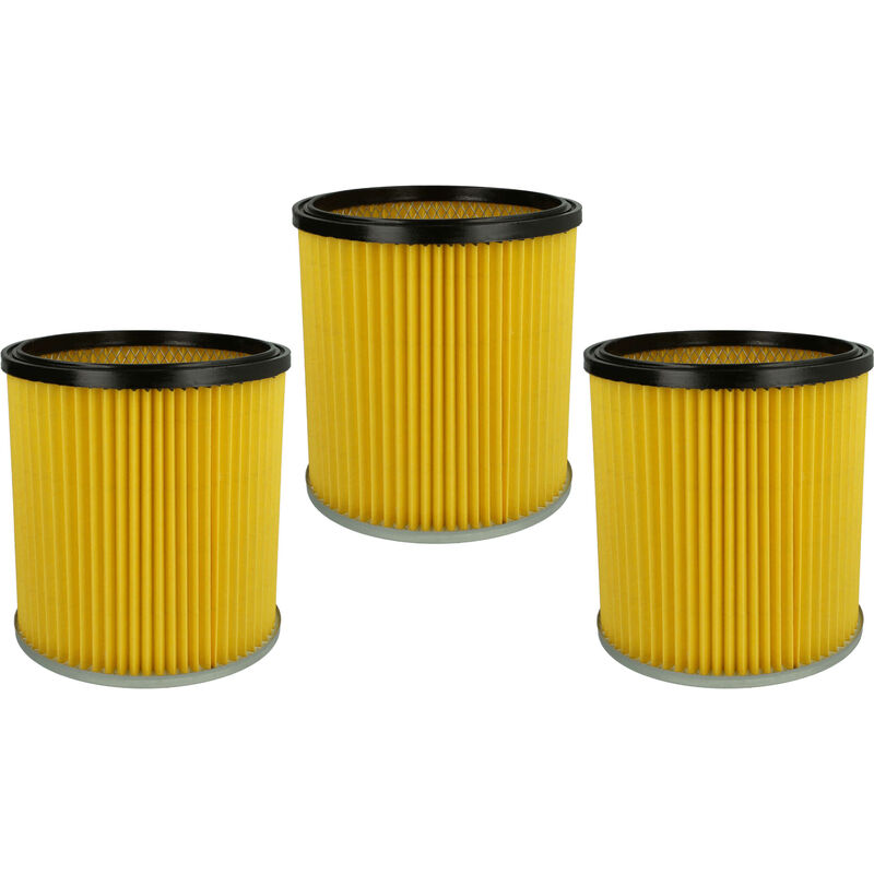 Vhbw - 3x filtre à cartouche compatible avec Kärcher 2001 (1.819-1211), 1.085-141.0), 1.085-121.0 aspirateur - Filtre plissé, papier