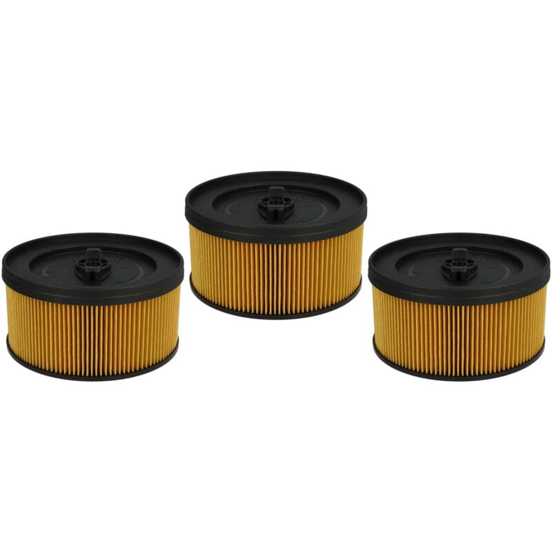 Vhbw - Lot de 3x filtres à cartouche remplacement pour Kärcher 6.414-960.0 pour aspirateur à sec ou humide - Filtre plissé