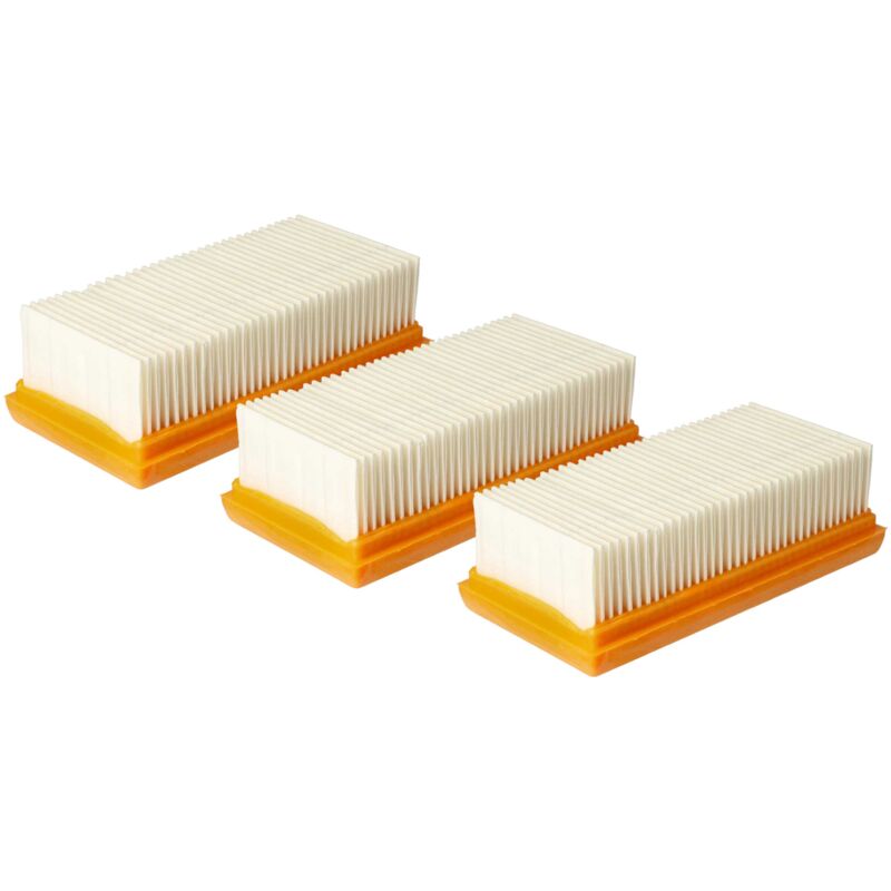 Vhbw - Lot de 3x filtres plissé plat compatible avec Nilfisk Attix 33-2H ic, 33-01 ic aspirateur - Filtre de refroidissement du moteur