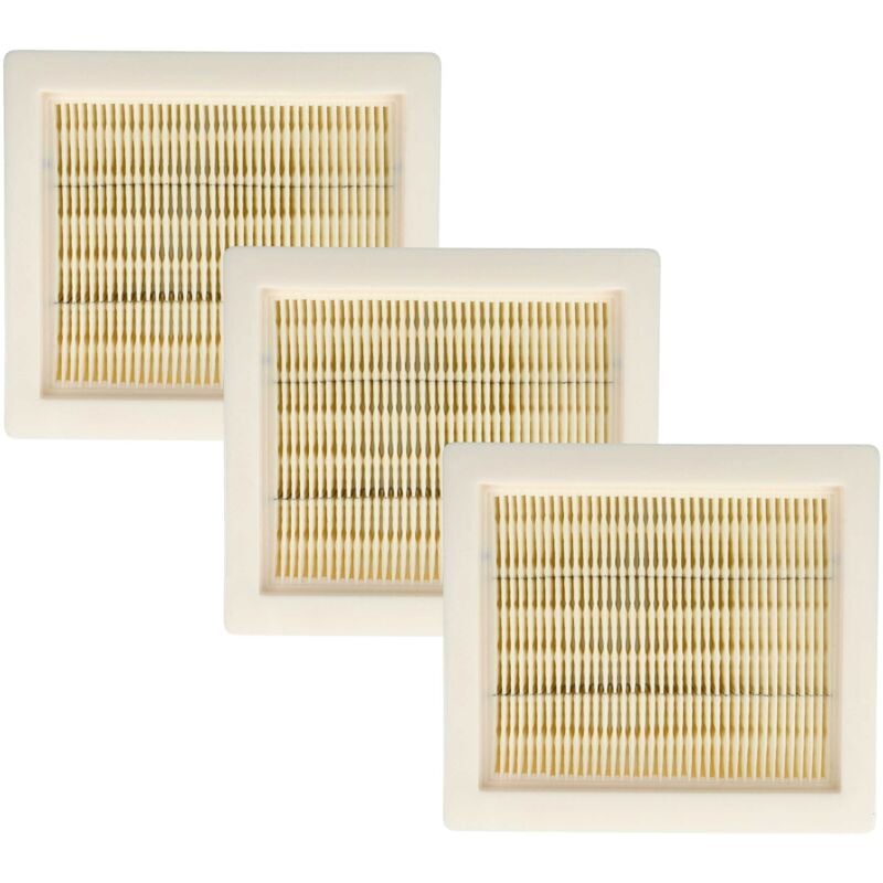 Lot de 3x filtres plissé plat remplacement pour Hilti vc 5, vc 75-1, 2192229 pour aspirateur - Élément filtrant - Vhbw