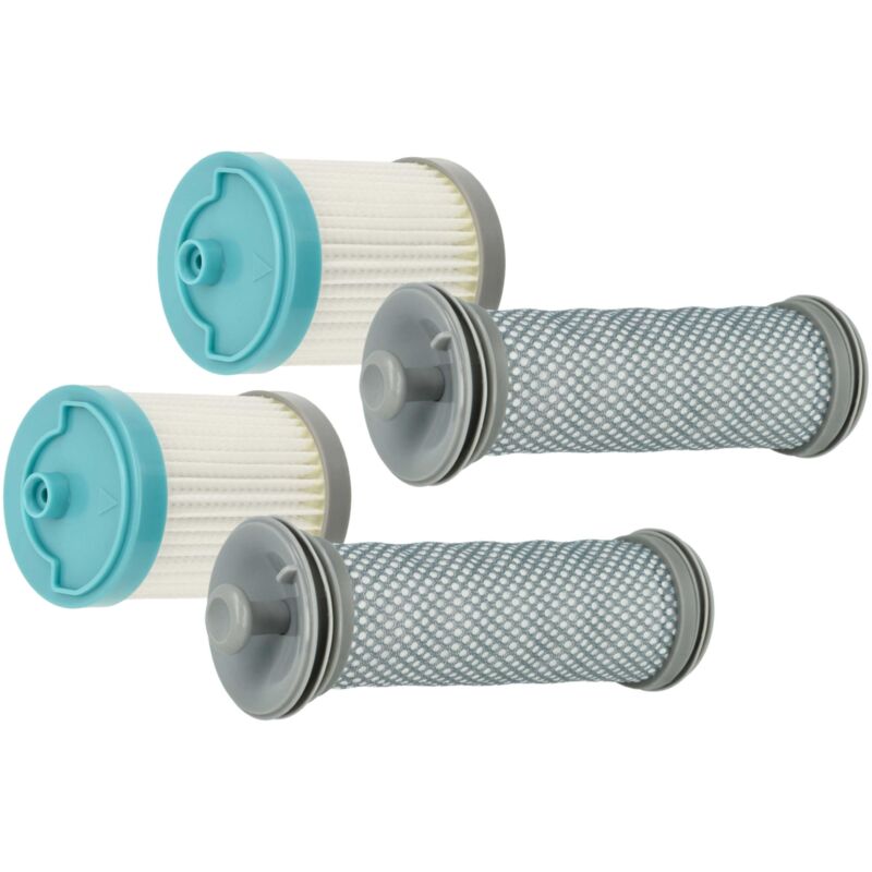 Lot de 4 filtres compatible avec Grundig VCP4830, VCP3830 aspirateur - filtre pré-moteur hepa, filtre moteur hepa - Vhbw
