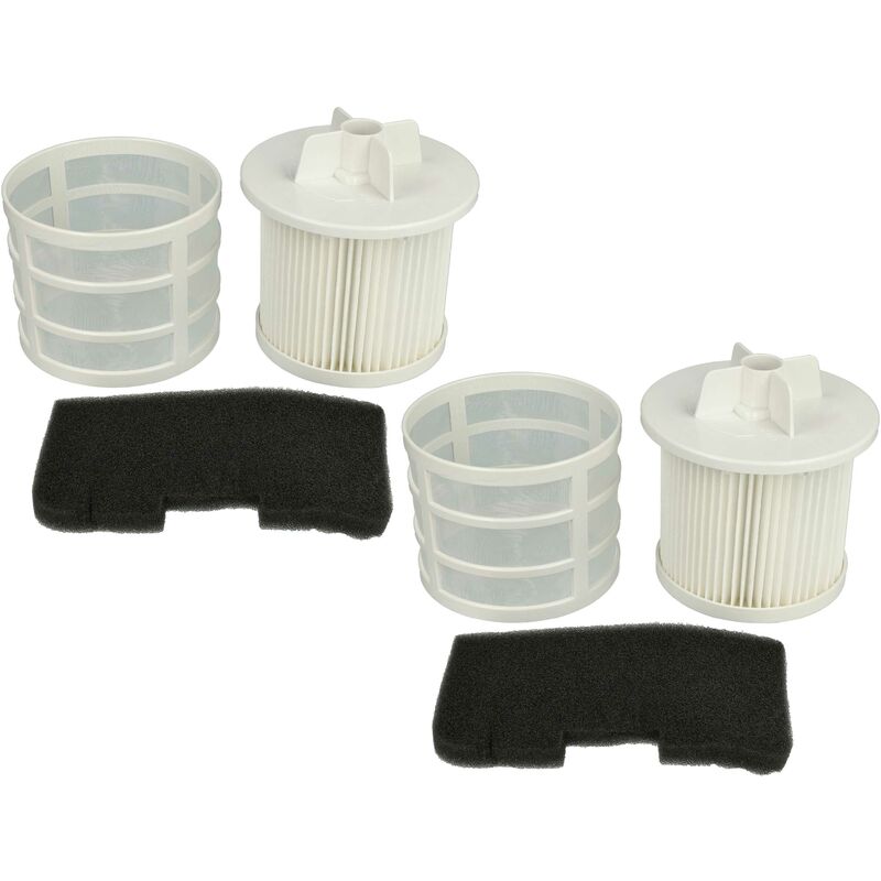Vhbw - Lot de 4 filtres compatible avec Hoover SE71RA41011 39001458, SE71RA05001 39001239 aspirateur - filtre d'échappement, filtre pré-moteur