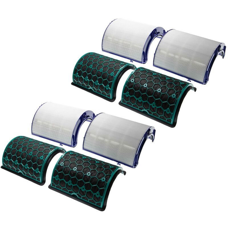 4 Filtres compatible avec Dyson Hot + Cool HP07 purificateur d'air - filtre hepa, filtre à charbon actif - Vhbw