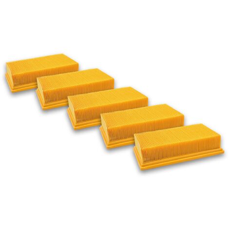 Vhbw – Lot de 5 filtres à plis plats pour aspirateur – Compatible Hilti VC-20, VC-40, VC 20 UM, VC 40 UM – Remplacement Bosch 2607432033, Dewalt D279015-XJ