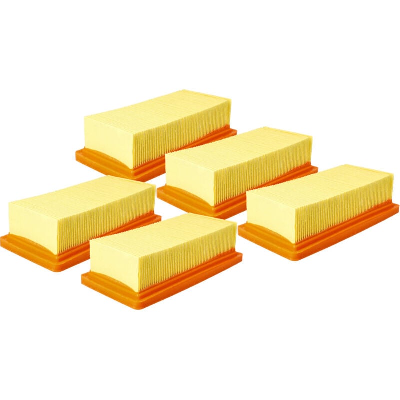 Vhbw - Lot de 5x filtres plissé plat remplacement pour Kärcher 6.415-953.0, kfi 7420 pour aspirateur - Élément filtrant