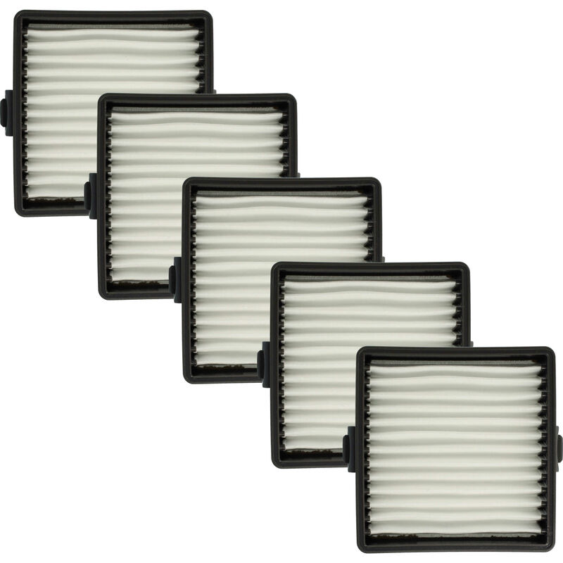 Vhbw - Lot de 5x filtres plissé plat compatible avec Ryobi One, One Plus, One+ aspirateur sans fil à batterie - Élément filtrant