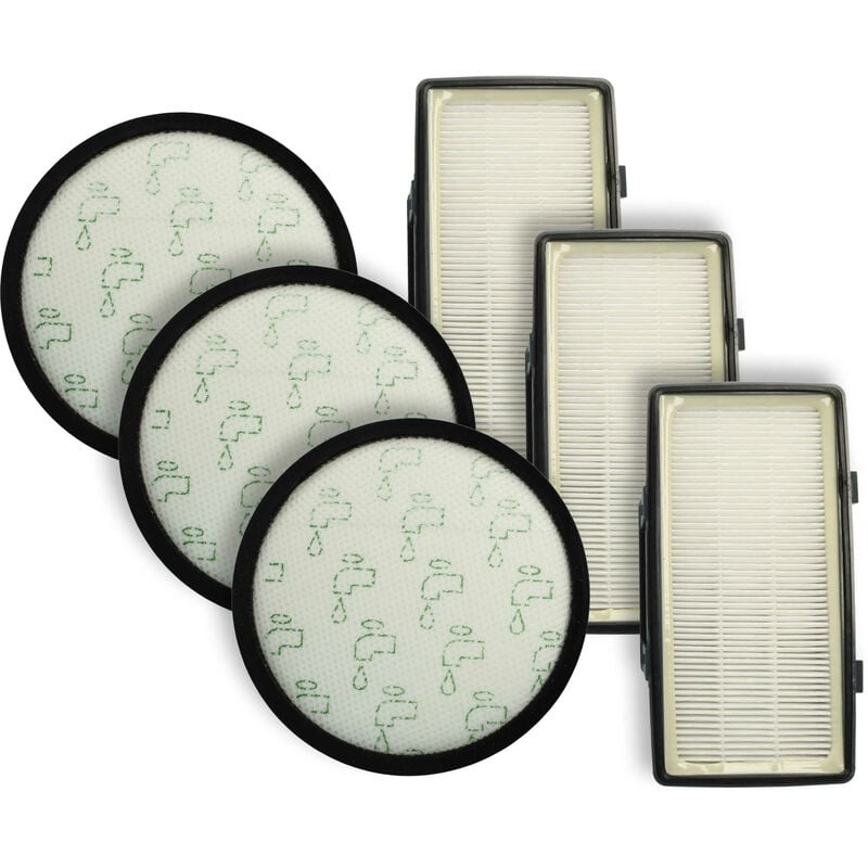 Lot de 6 filtres compatible avec Rowenta RO7213EA aspirateur - filtre pré-moteur, filtre epa - Vhbw