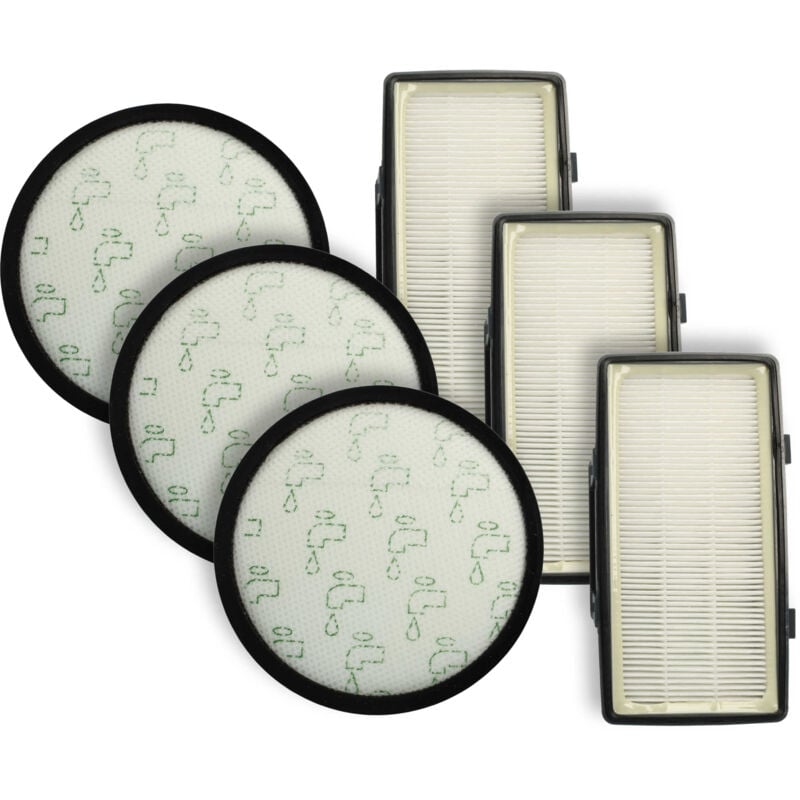 Lot de 6 filtres compatible avec Rowenta X-Trem Power Cyclonic RO6924EA, RO6920EA aspirateur - filtre pré-moteur, filtre epa - Vhbw