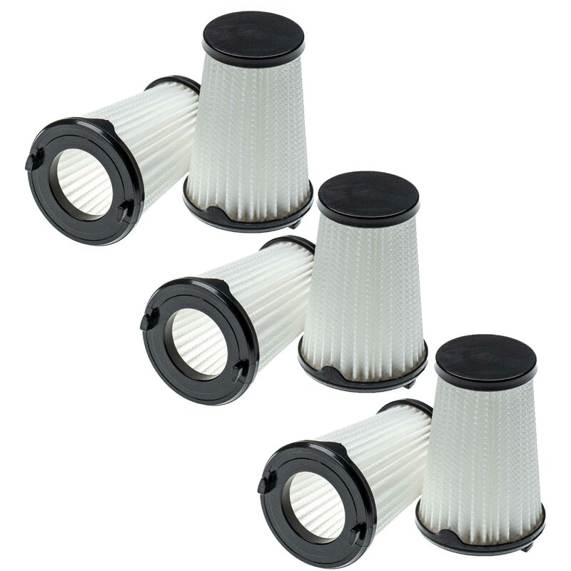 vhbw Lot de 6x filtres à cartouche compatible avec AEG CX7-2-30DB, CX7-2-30GM, CX7-2-35FF, CX7-2-35Ö, CX7-2-35TM, CX7-2-35WR - Filtre plissé