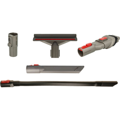 vhbw Lot de buses avec 5 pièces compatible avec Dyson V7 Motorhead +, Motorhead, Animal Extra, Absolute, Fluffy aspirateur - gris