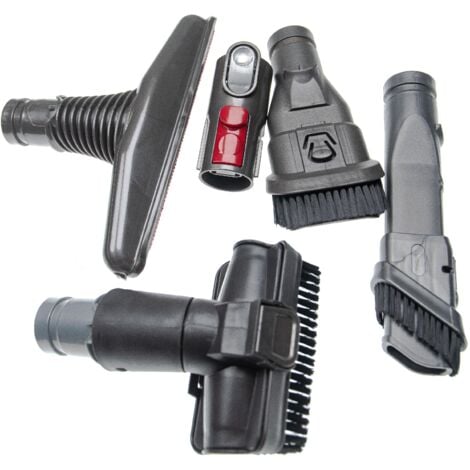 vhbw Lot de buses d'aspirateur avec 5 pièces compatible avec Dyson SV10, V8, V7, SV11, V10, V12 Detect Slim Absolute noir / gris / rouge