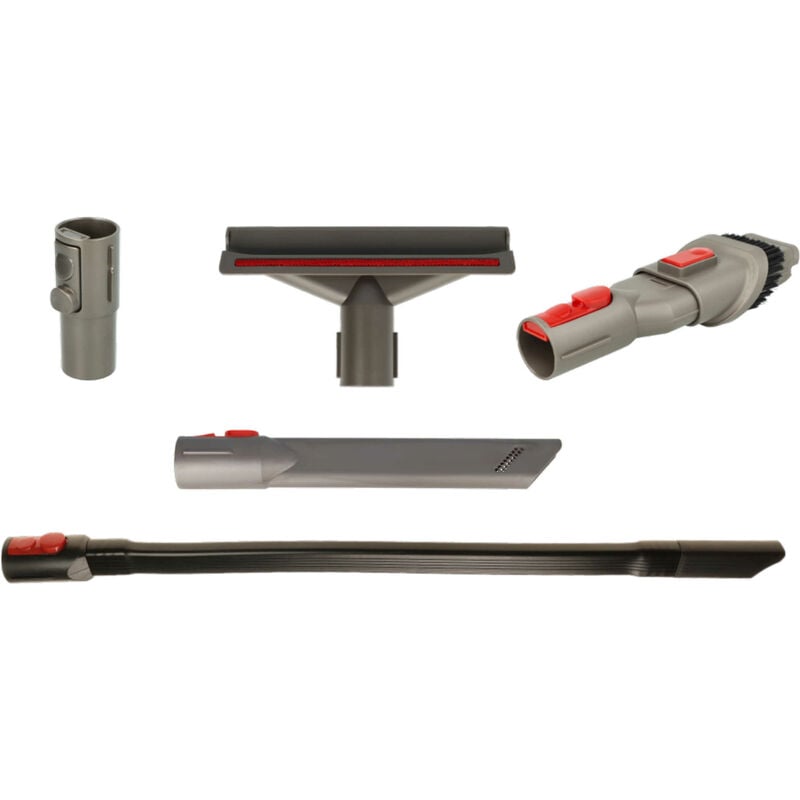 Vhbw - Lot de buses avec 5 pièces compatible avec Dyson V7 Motorhead +, Motorhead, Animal Extra, Absolute, Fluffy aspirateur - gris