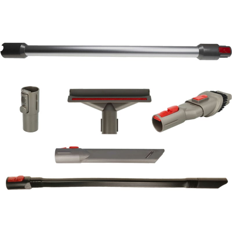 Vhbw - Lot de buses avec 6 pièces remplacement pour Dyson 967477-06, 968235-1, 967763-01, 967612-01, 967482-01 pour aspirateur - gris