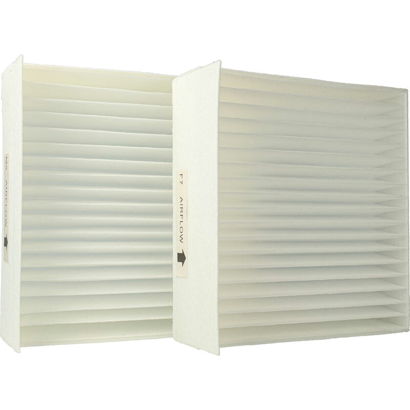 Lot de filtres compatible avec Paul Climos 200 appareil de ventilation - Filtre à air M5 / F7 (2 pcs), 17 x 17 x 9 cm, blanc - Vhbw