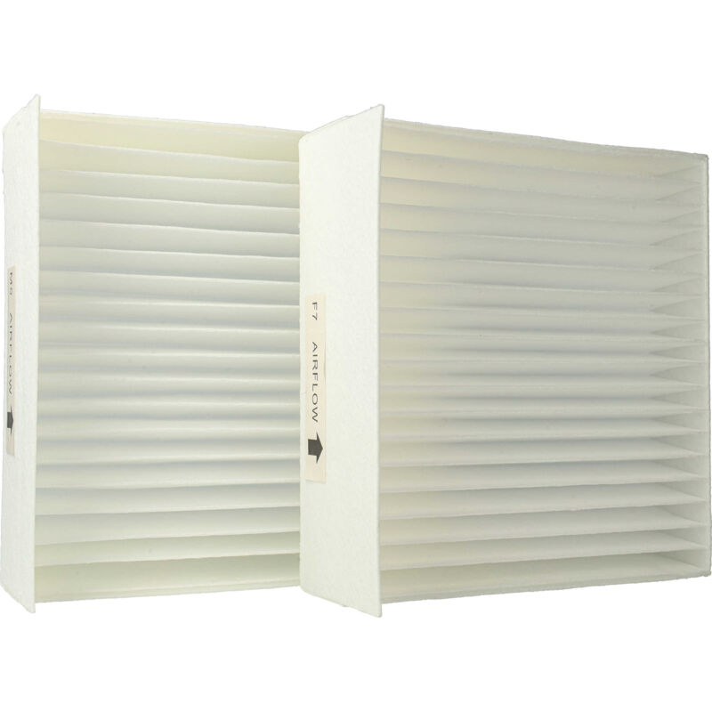 Lot de filtres compatible avec Zehnder Climos 200 appareil de ventilation - Filtre à air M5 / F7 (2 pcs), 17 x 17 x 9 cm, blanc - Vhbw