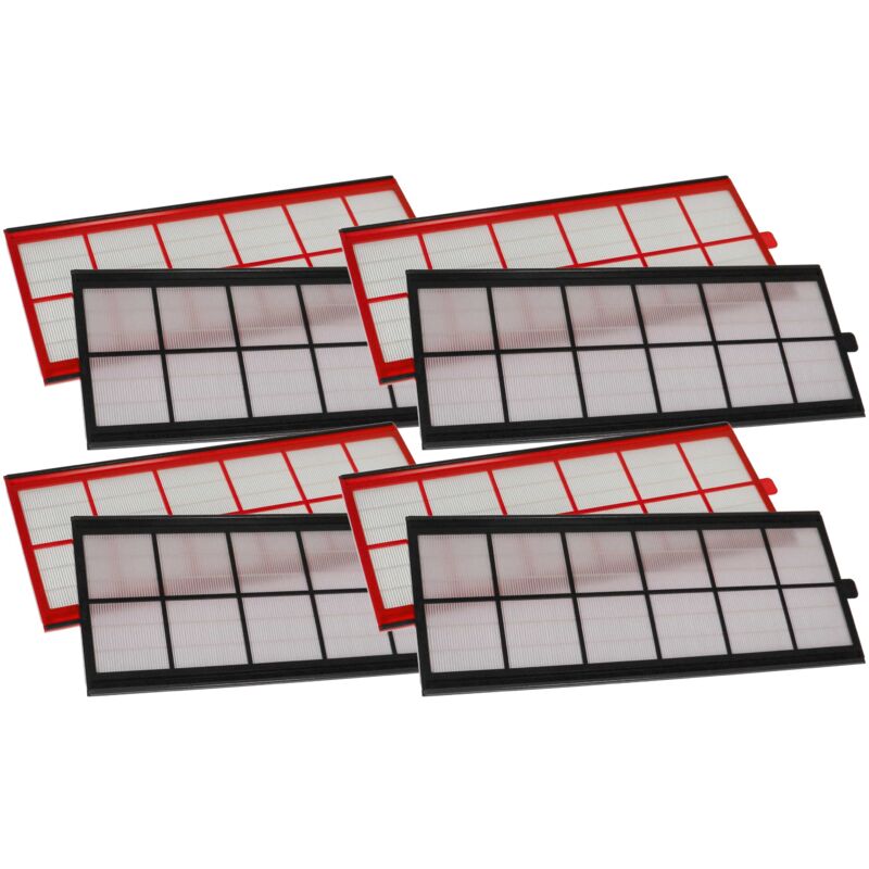Lot de filtres compatible avec Zehnder ComfoAir 350 appareil de ventilation - Filtre à air G4 / F7 (8 pcs), Blanc / Rouge / Noir - Vhbw