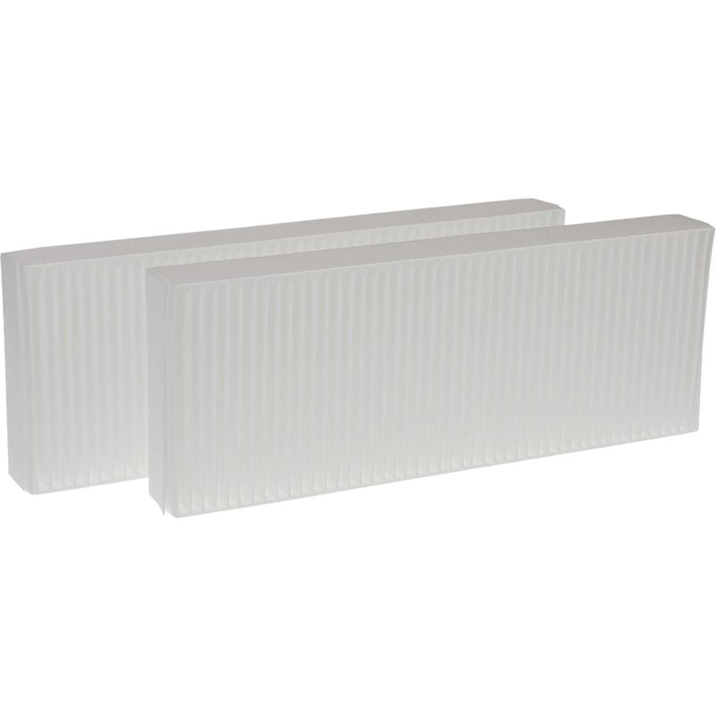 Vhbw - Lot de filtres compatible avec Zehnder Paul Novus 300, 450 appareil de ventilation - Filtre à air G4 / F7 (2 pcs), 48 x 18 x 10 cm, blanc