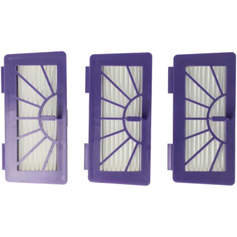 vhbw Lot de filtres de rechange allergie Hepa lila pour Neato XV Essential.