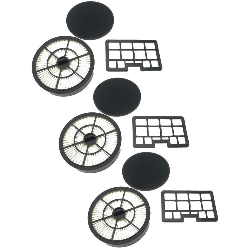 Vhbw - Lot de filtres remplacement pour Hanseatic 422064, 551793, 15705486 pour aspirateur - 6x Filtres