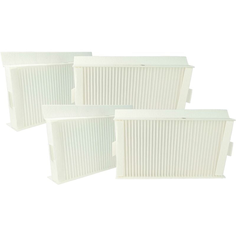 Vhbw - Lot de filtres remplacement pour Zehnder 400100091 pour appareil de ventilation - Filtre à air G4 / F7 (4 pcs), 24 x 12 x 5 cm, blanc