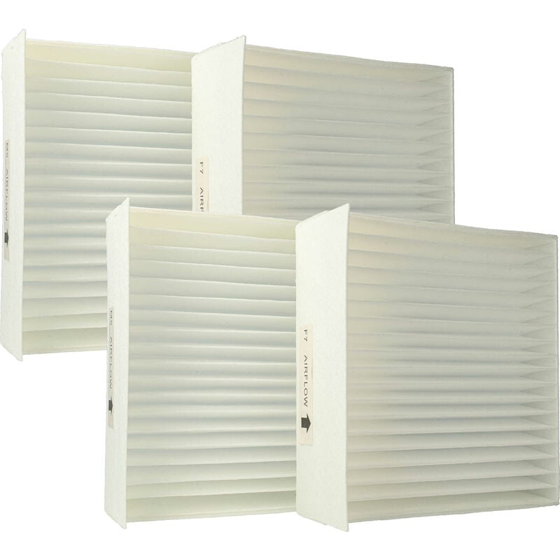 Lot de filtres remplacement pour Zehnder 527004280 pour appareil de ventilation - Filtre à air M5 / F7 (4 pcs), 17 x 17 x 9 cm, blanc - Vhbw