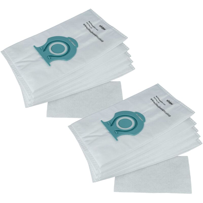 vhbw Lot de sacs + filtre avec 12 pièces compatible avec Miele Guard S1 Parquet Flex Serie, S1 Junior, S1, L1 Terrarot, L1 Silence aspirateur