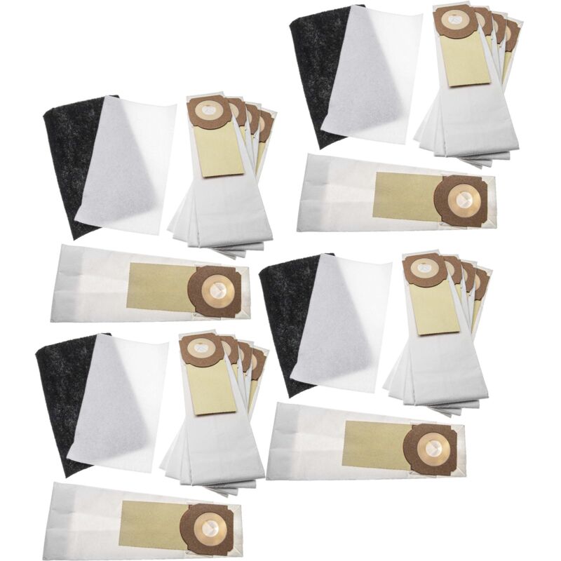 Vhbw - Lot de sacs (papier) + filtre avec 28 pièces compatible avec Hoover Athyss SCST327E001, st 210 f, st 222 f, st 235 fc, ST321EA011 aspirateur