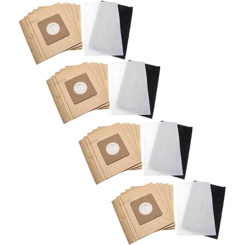 Lot de sacs (papier) + filtre avec 24 pièces compatible avec Tefal TW185988/4Q0, TW185588/4Q0, TW185188/4Q0 aspirateur - Vhbw
