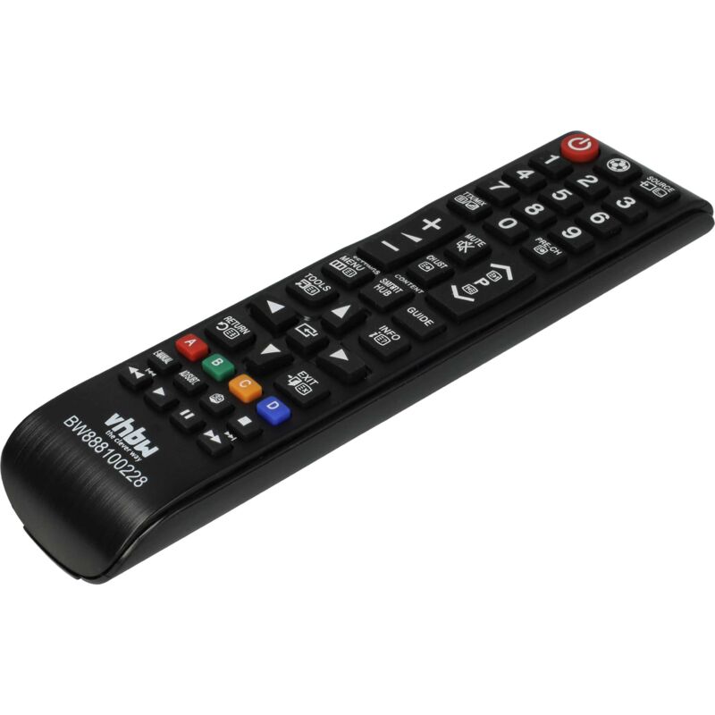 vhbw Mando a distancia compatible con Samsung UE65F6400, UE65F6470, UE65F8000, UE65F8090, UE65F9000, UE65F9090 televisión, TV - Repuesto