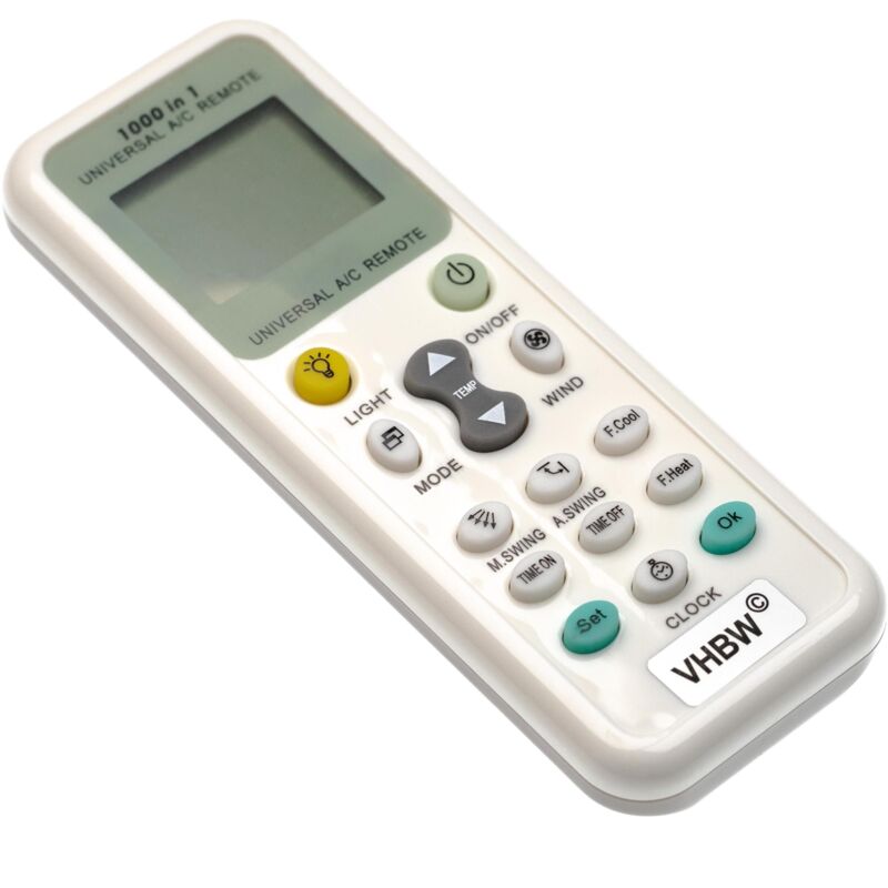 

Mando a distancia universal compatible con Hisense, Hitachi, Huawei, Johnson, LG, Mitsuka, Samsung etc. para diversos aires acondicionados - Vhbw