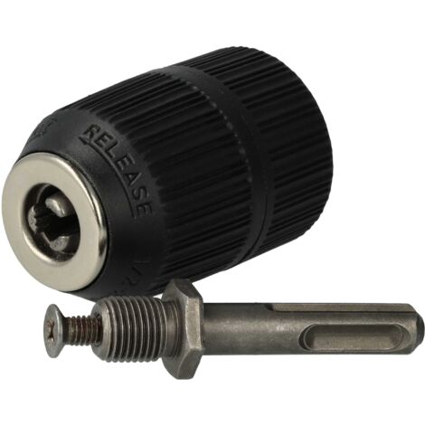 vhbw Mandril de acción rápida compatible con Hitachi D6SH/S, D13VGWUZ, D13VL, D6SHUCZ, D13VLWDZ destornilladores y taladros inalámbricos negro
